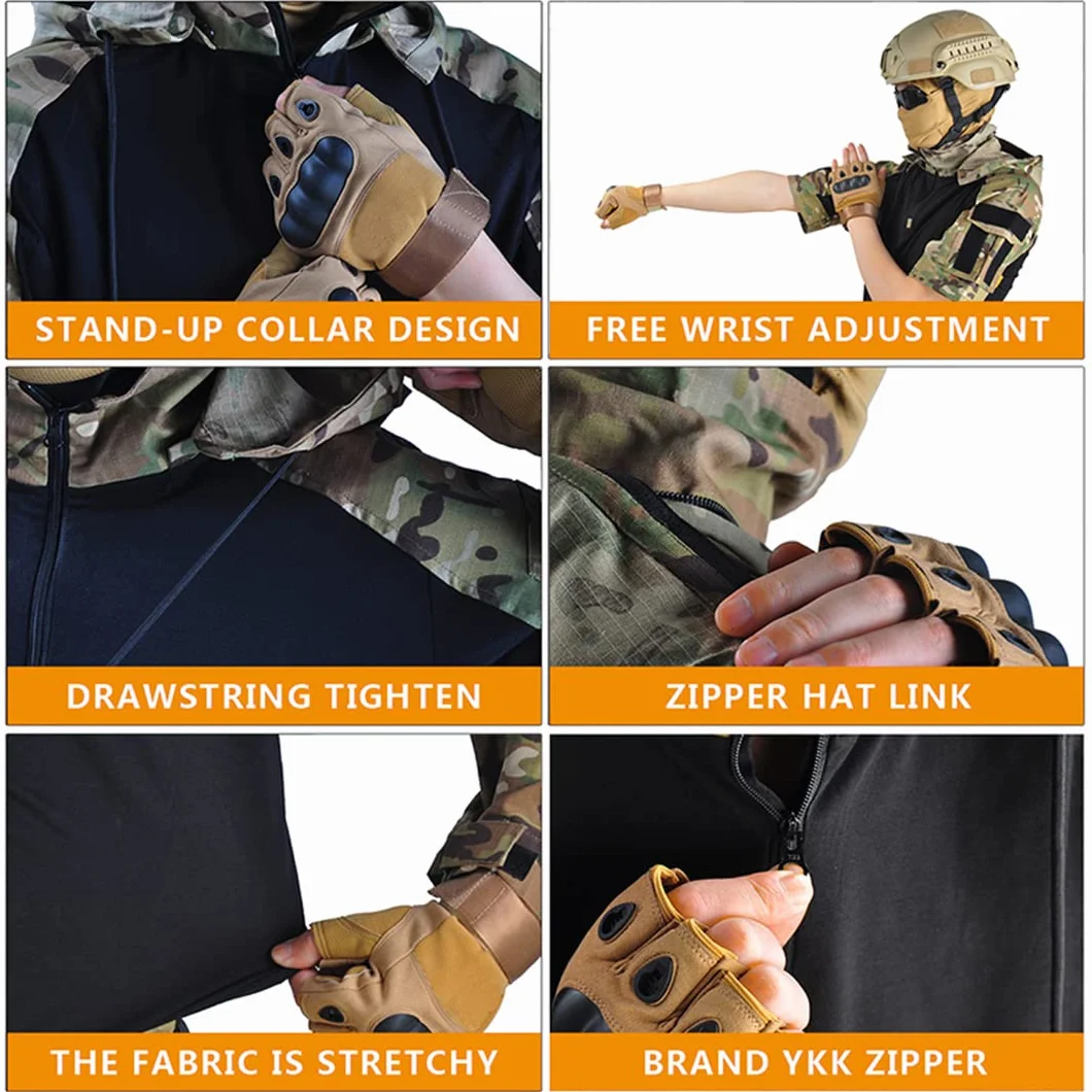 Hcclijo Taktische Anzug T Shirts Jagd Kampfuniform Outdoor Trageausrüstung Übung Und Unterhaltung