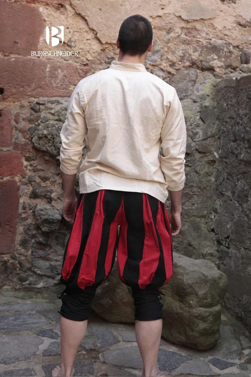 Burgschneider Mittelalter Hose Herren Landsknecht Maximilian 100% Baumwolle - Authentische Söldner Gewandung für LARP Cosplay Reenactment & Mittelaltermarkt