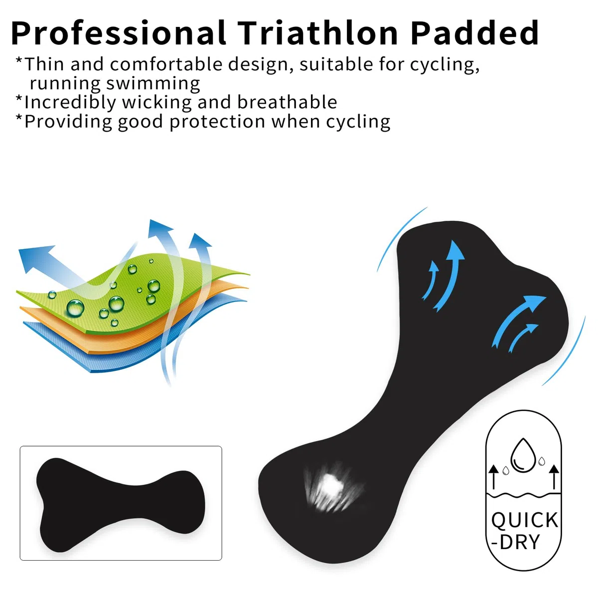 Triathlon-Anzug für Herren, kurzärmelig, ideal für Ironman-Rennsport-Tri-Anzug