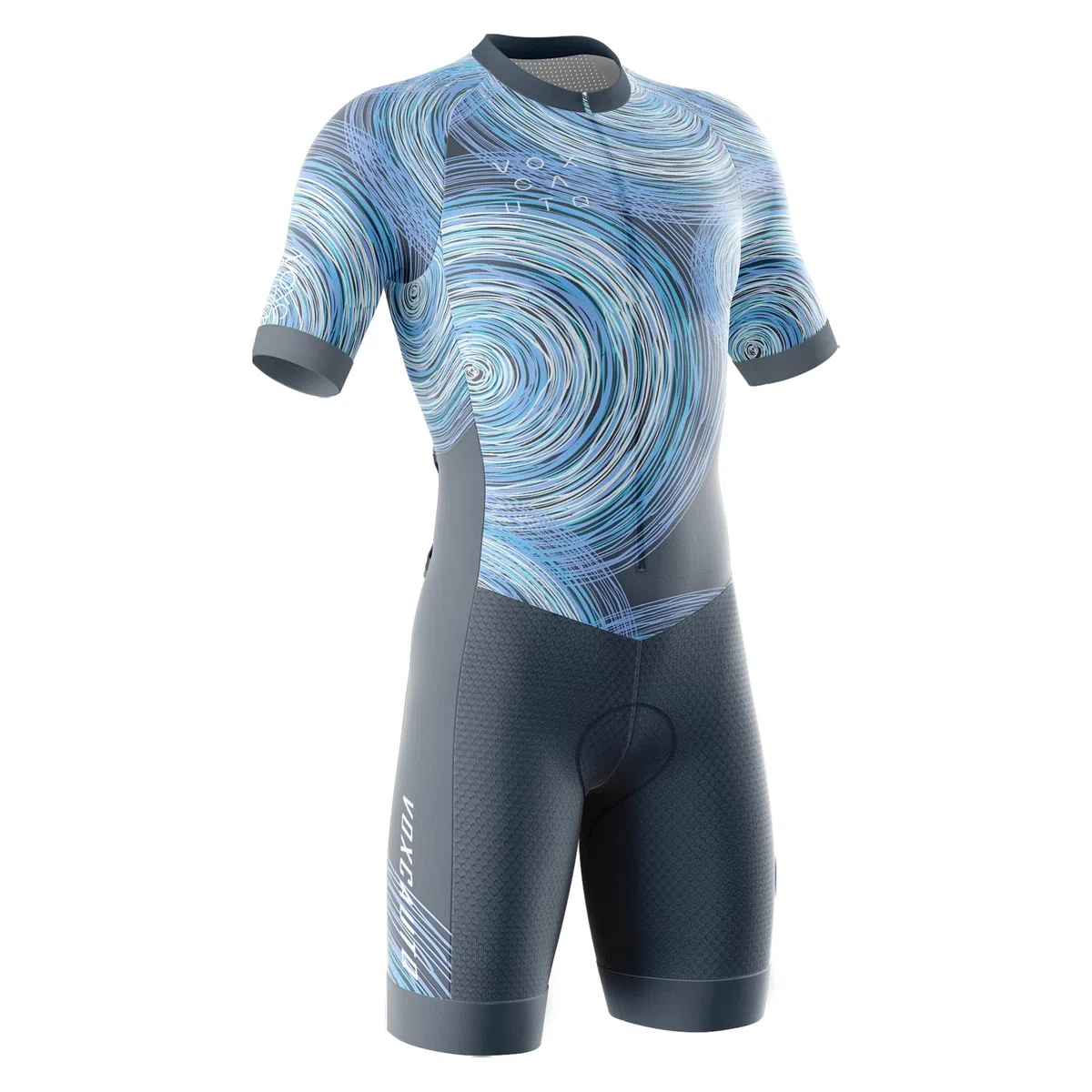 Herren Pro Fahrrad Skinsuit Kurzarm,Triathlon Anzug Herren,Einteiliges Radtrikot,Trisuit Einteiler,Triathlonanzug,3Taschen für Wettkampf Run,Cycle,Swim,Strumpfhosen