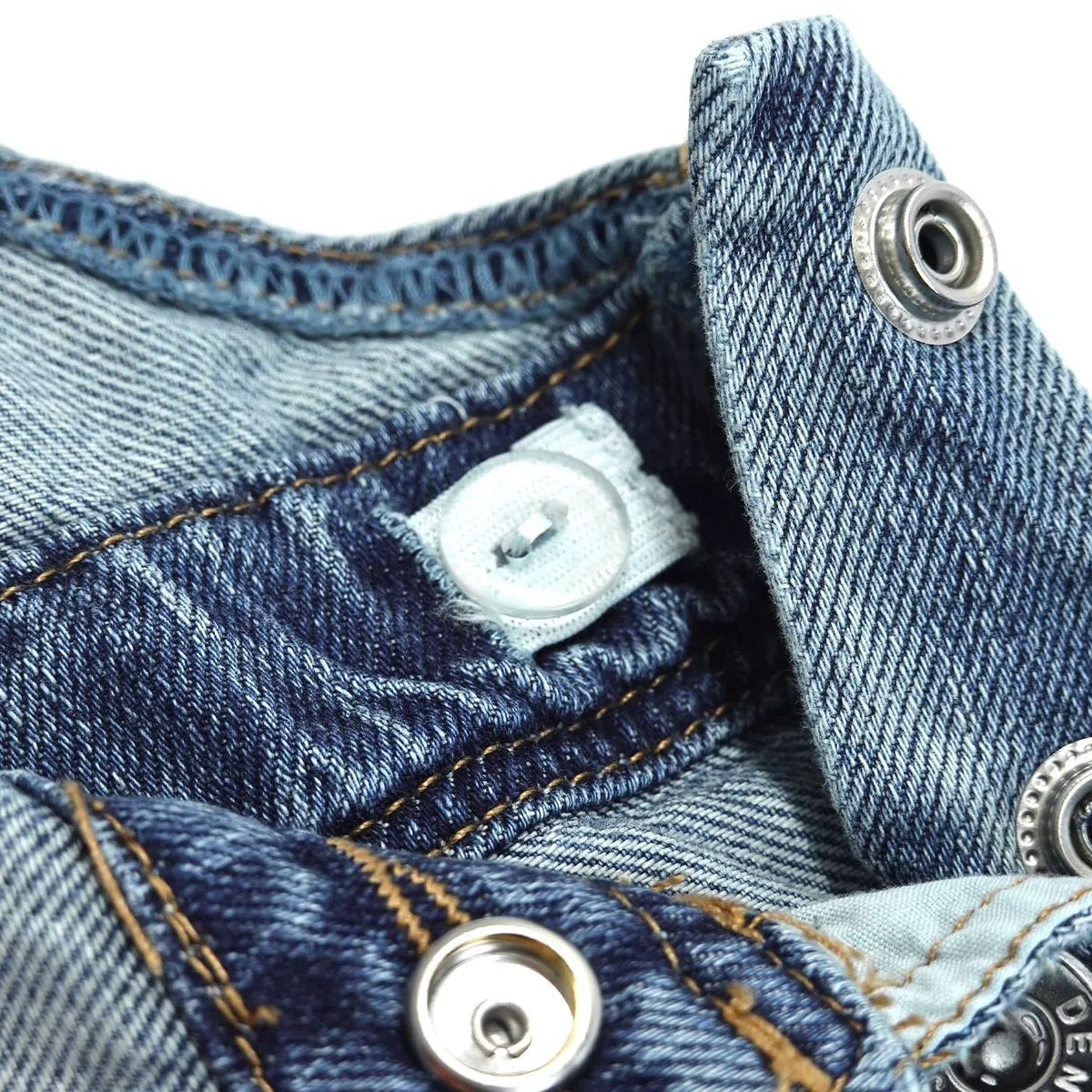 KIDSCOOL SPACE Jeans-Overalls für Mädchen, kleine große Kinder, weites Bein, elastische Innen-Jeans-Latzhose, ausgestellte Hose