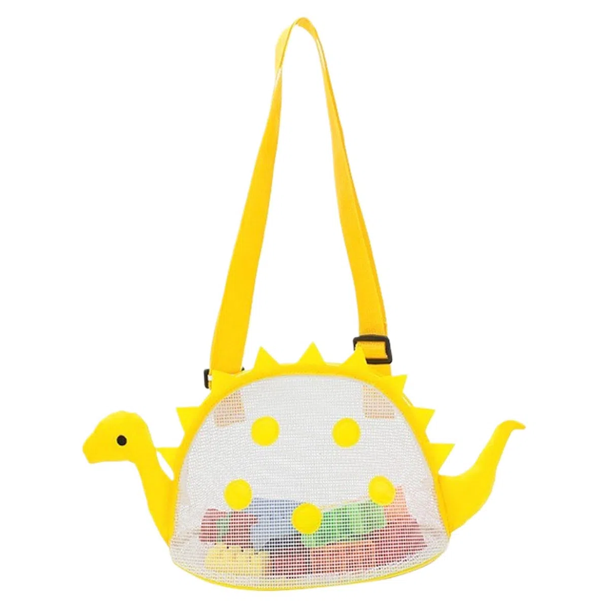 Netz-Strandtasche – Dinosaurier-förmige Kinder-Tragetasche, große Netz-Strandtasche, tragbare Sandspielzeug-Tasche, Strandspielzeug, Netztasche für Spielzeug, Muscheln, persönliche Gegenstände